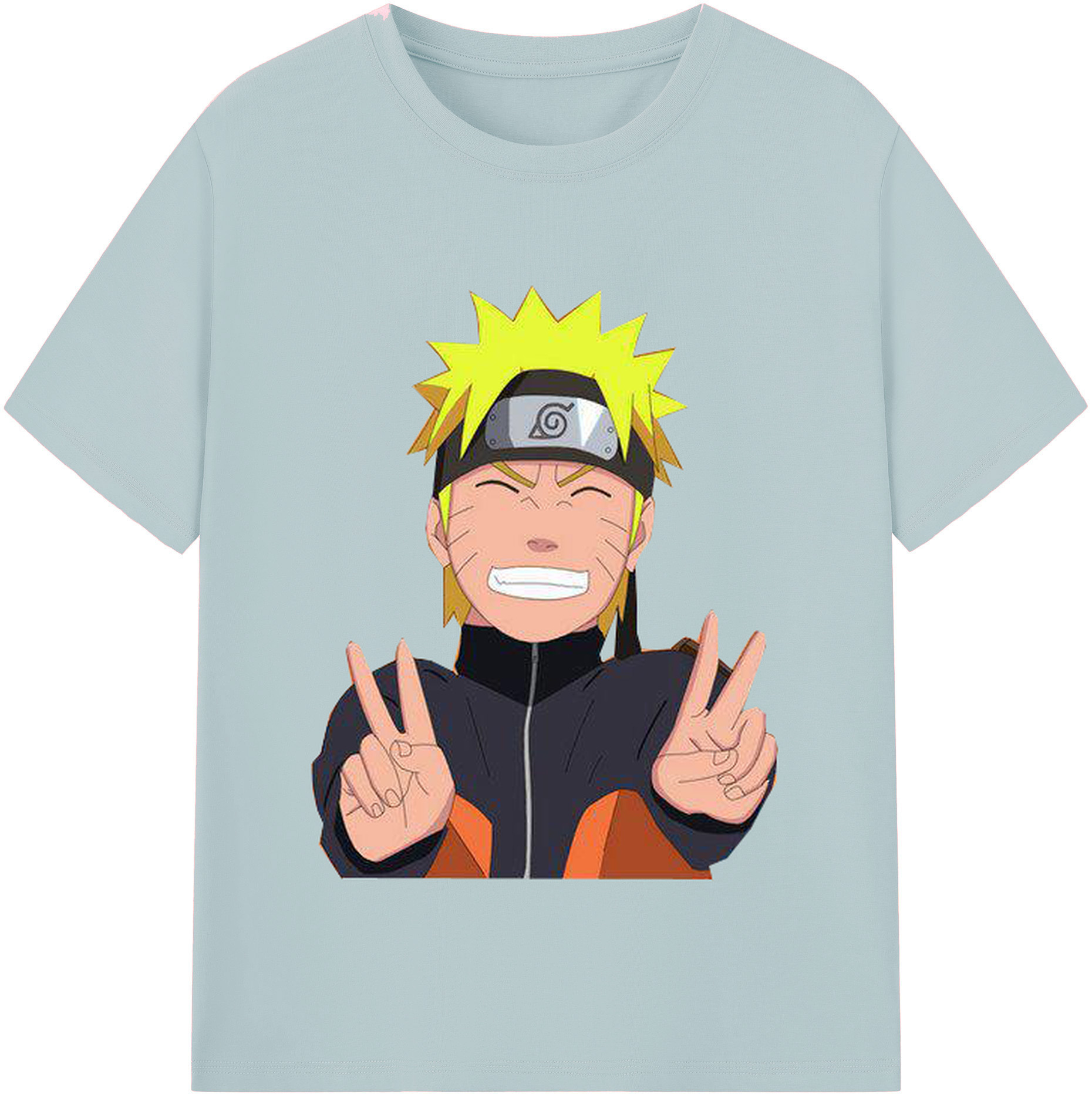 （画像用） NARUTO -ナルト- うずまき ナルト Uzumaki Naruto 綿100％半袖Tシャツ（フロントプリント）